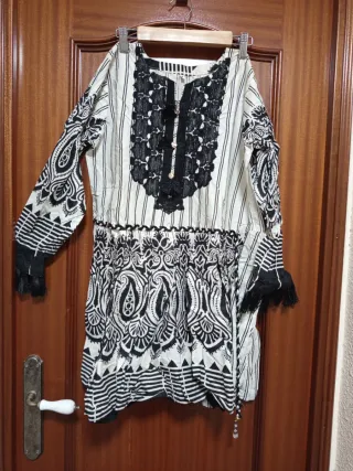 Vestido/Camisa Étnica Rayas y Paisley