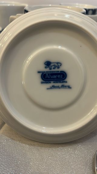 Juego Café Vintage Alvarez Porcelana Azul/Blanco