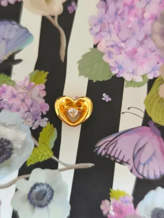 Charm Corazón Plata Vermeil Oro