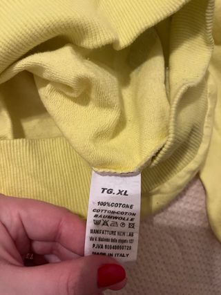 Felpa gialla uomo