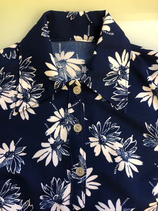 Camisa vintage, años 70, estampado floral. T. M