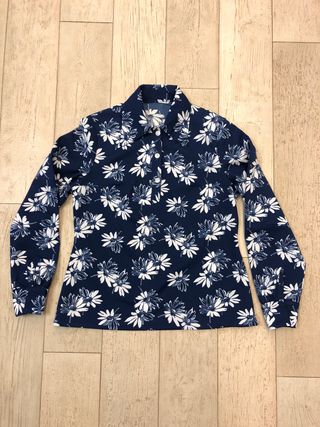 Camisa vintage, años 70, estampado floral. T. M