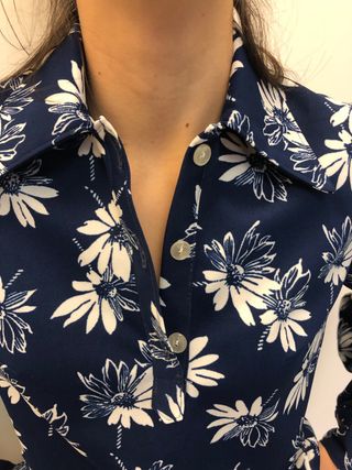 Camisa vintage, años 70, estampado floral. T. M