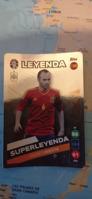 Cromo Leyenda Topps Andrés Iniesta