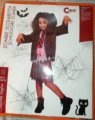 Disfraz Zombi Colegiala Niña Talla 5/7-8/10