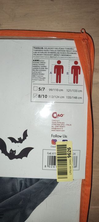 Disfraz Zombi Colegiala Niña Talla 5/7-8/10