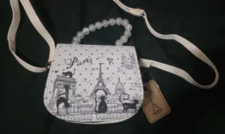 Bolso souvenir París gatos Torre Eiffel