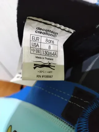 Neopreno Tribord 8 años.