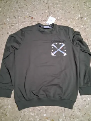 Sudadera Off-White Verde Oliva