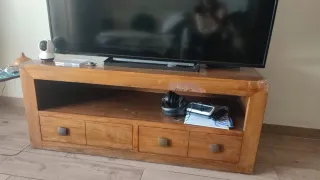 Mueble y Mueble TV madera maciza + mueble cómoda