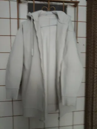 Sudadera abrigo mujer beige