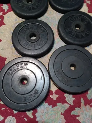 2.Mancuernas ajustables.57kg.salter