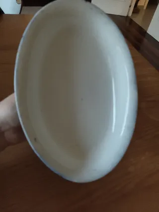 Fuente porcelana inglesa azul y blanca