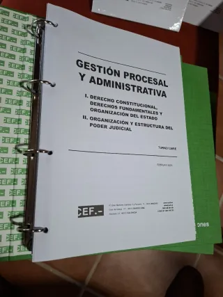 Temario oposiciones Gestión Procesal y adminis.