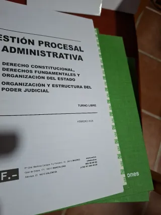 Temario oposiciones Gestión Procesal y adminis.