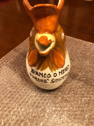 Brocca gallina decorativa in ceramica h 25