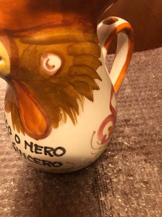 Brocca gallina decorativa in ceramica h 25