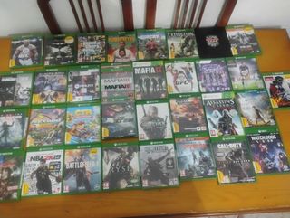 Xbox One Negro con Mando Rosa más 30 juegos