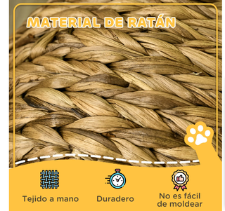 Cama Cueva Mimbre para Gatos PawHut