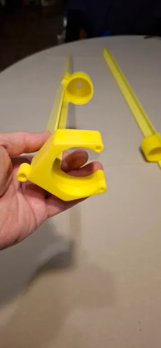 2 Soportes para cañas de pesca amarillos