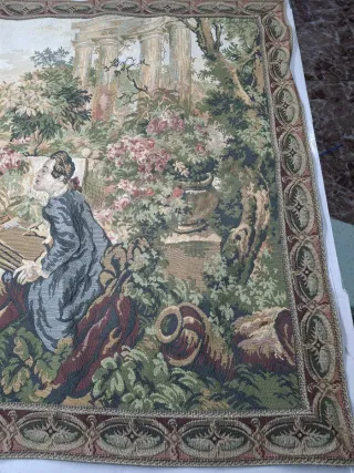 Tapiz antiguo escena pastoral