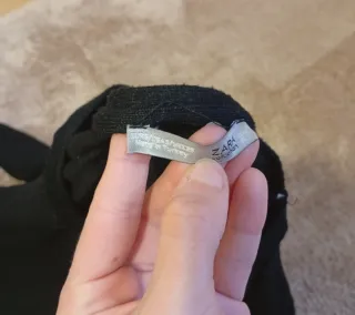 Camiseta negra con encaje mujer Zara talla S