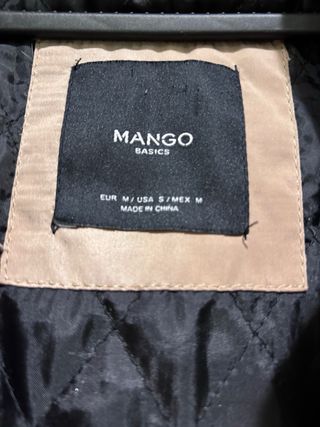 Chaquetón plumón Mango beige