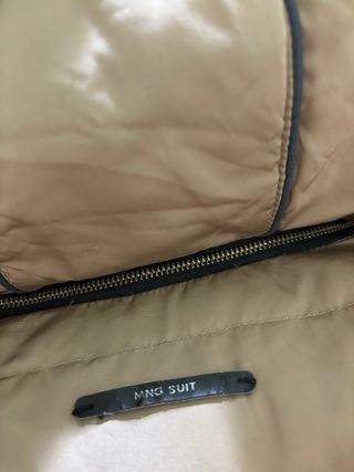 Chaquetón plumón Mango beige