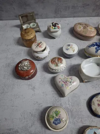 Lote de  Cajas Decorativas Cerámica