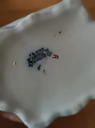 Salsera porcelana inglesa azul y blanca