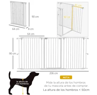 Barriera pieghevole in acciaio per animali domestici