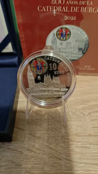 Moneda 10€ 800 Años Catedral Burgos 2021