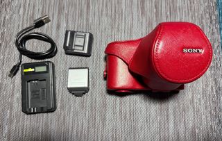 Cámara Sony Nex 3 Roja + Accesorios