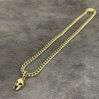 Cadena Cubana y Colgante Casco Guerrero