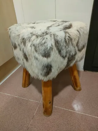 Taburete de pelo estilo nórdico