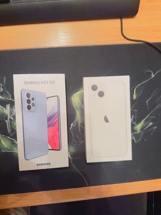 iPhone 13 Blanco + Samsung Galaxy A53 5G Azul