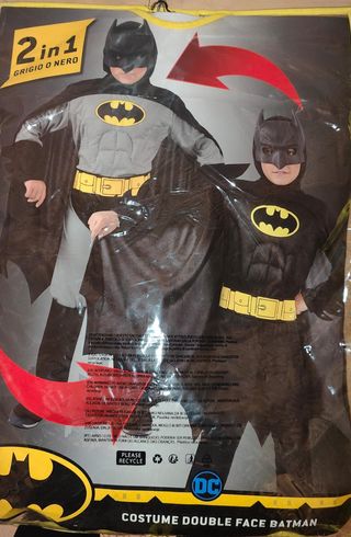 Disfraz Batman Doble Cara Niño DC Comics