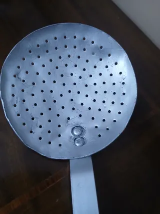 Schiumarola antica in alluminio