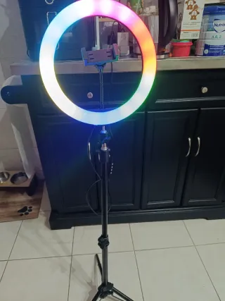 Tripé com Ring Light e Suporte para Telemóvel