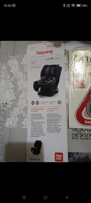 2 Sillas de Coche Babyauto grupo 0 1 2 y 3