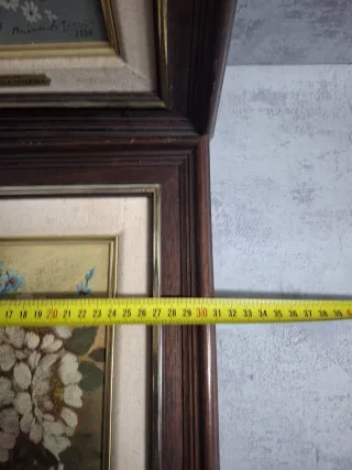 2 Cuadros Flores Miranda Teixeira Óleo