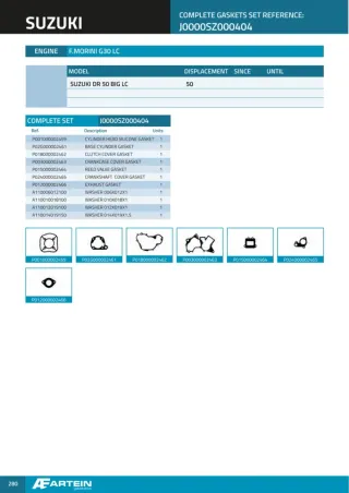 Juntas SUZUKI DR BIG 50 LC