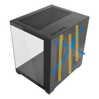 2 CAJAS Mars Gaming MC-VIEW2 Caja PC Negra