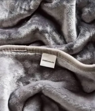 Manta de forro polar con estampado de leopardo