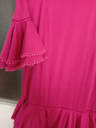 Traje de flamenca buganvilla con 5 volantes