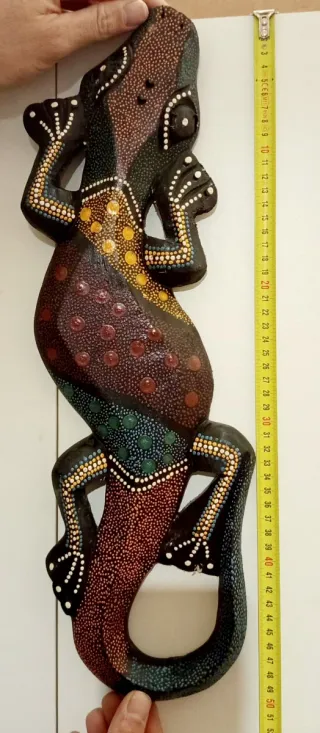 Figura Decorativa Lagarto Madera