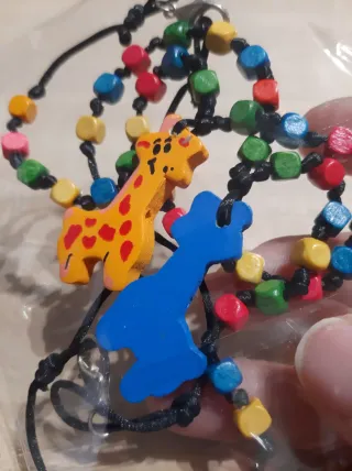 Coppia di collane per bambini con giraffe