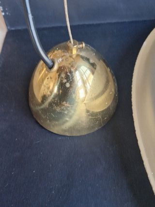 Lampadario sospensione anni 70 vetro e legno Zonca