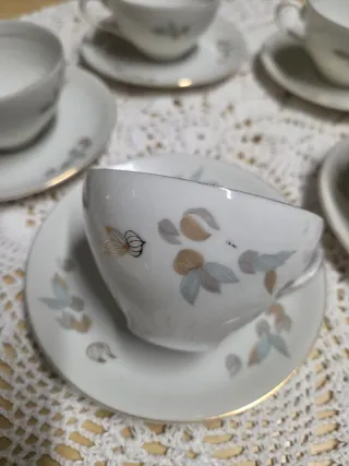 Set 5 Tazzine Te/caffe' Porcellana Giapponese Vint