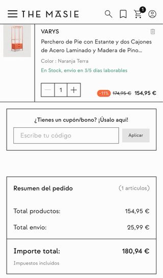 Perchero THE MĀSIE Nuevo